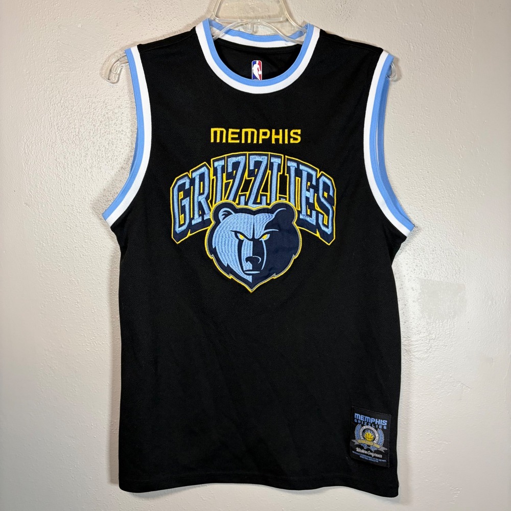 NBA Memphis Grizzlies Basketball Tank Top Jersey Black Blue Womens Small